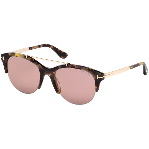 NWT Tom Ford FT0517 Havana Round 55mm Sunglasses